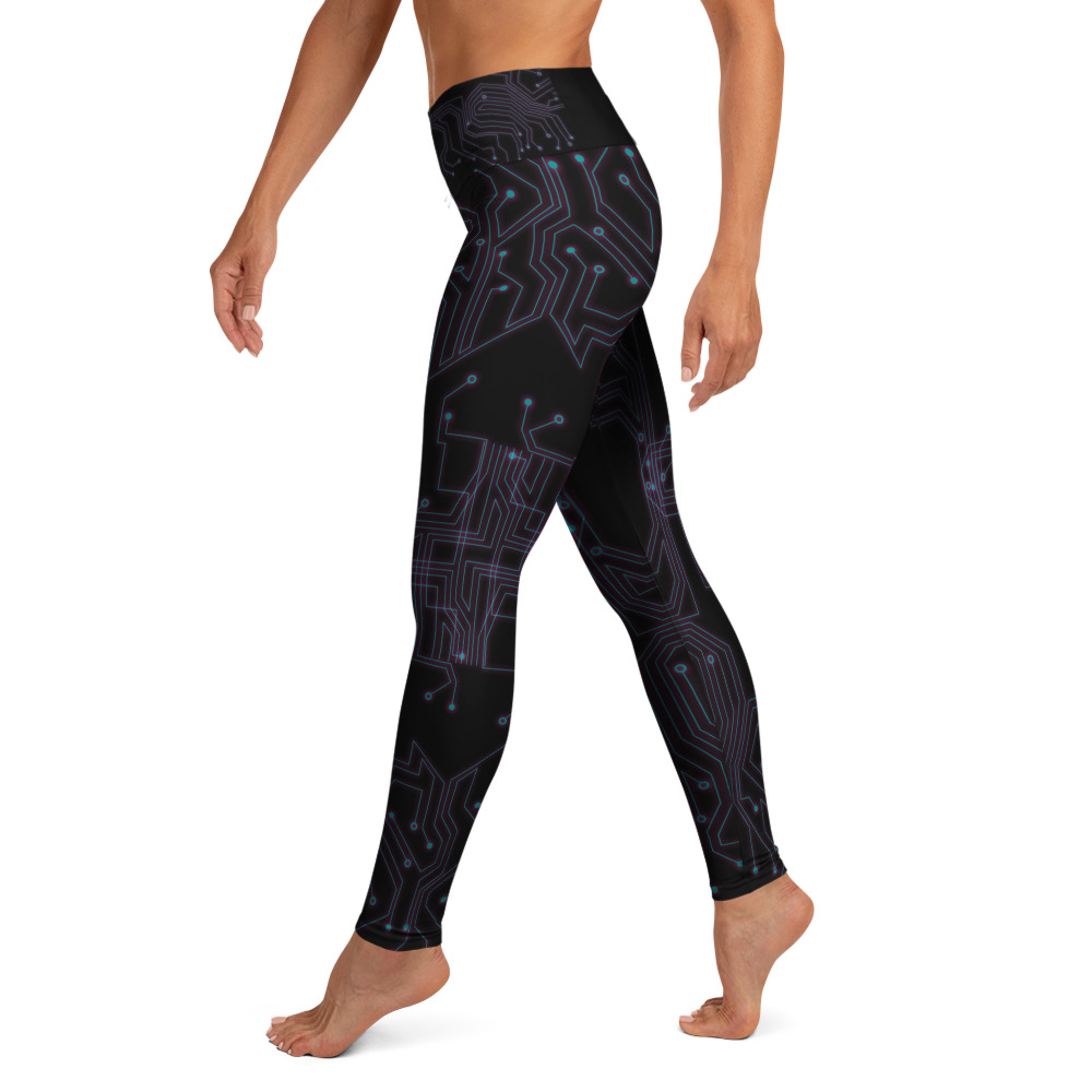 Circuit Pattern Yoga Leggings - Image 4