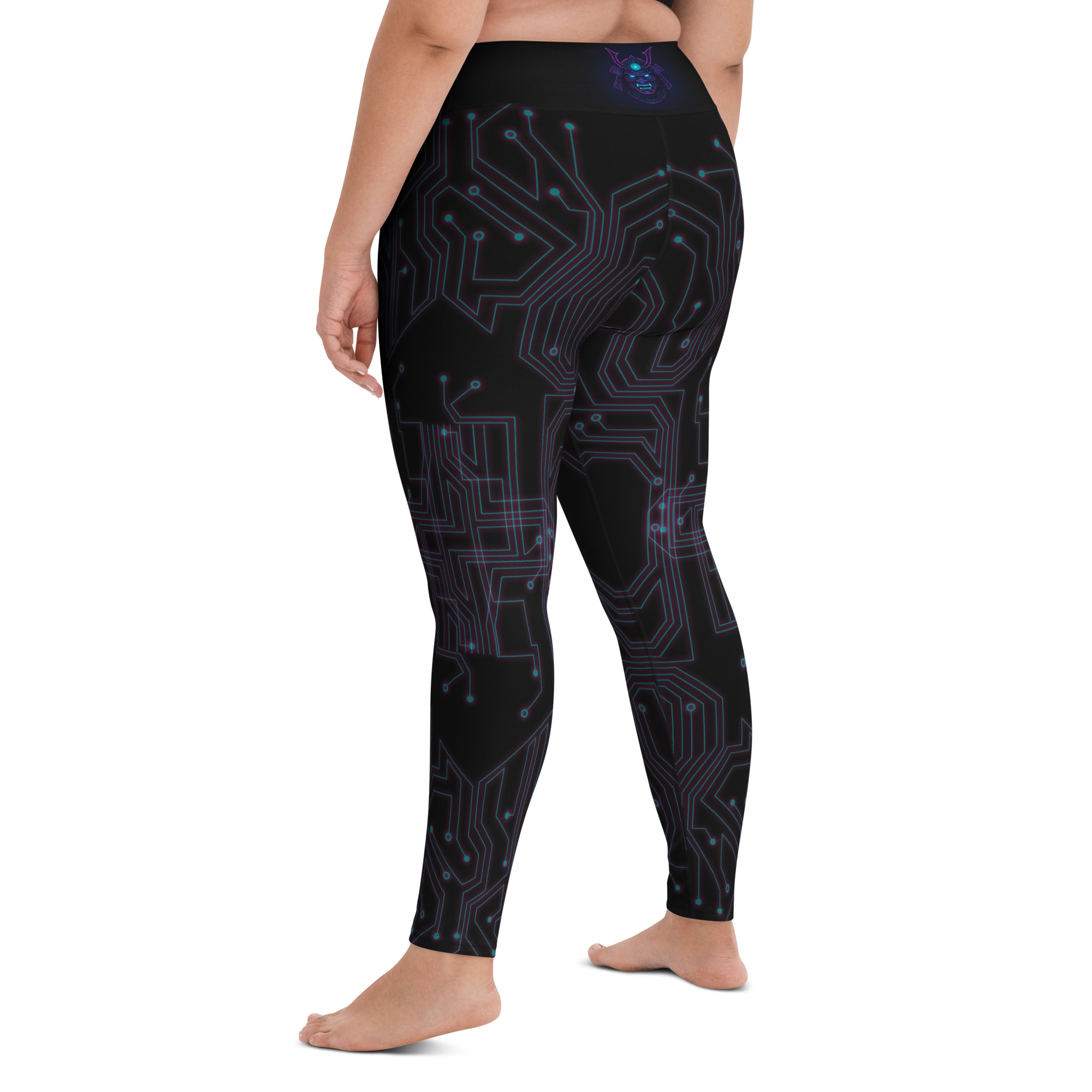 Circuit Pattern Yoga Leggings - Image 3